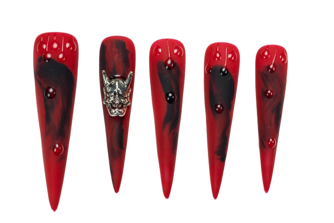 Baddie Devil Stiletto Press On Nails